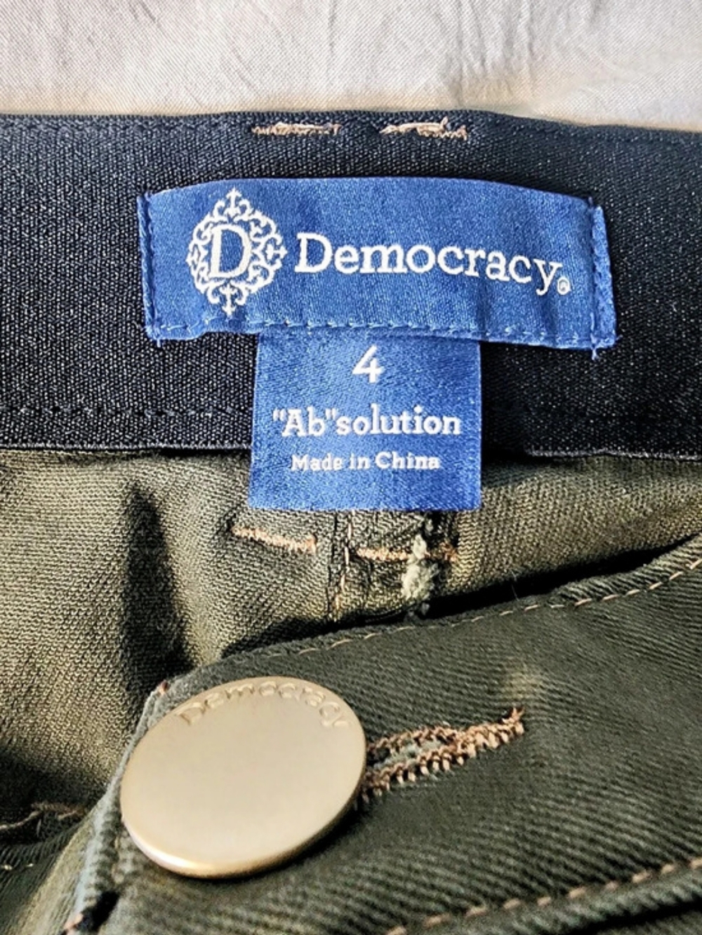 Democracy "Ab"solution High Rise Utility Bermuda Shorts For Fall Transition - Picture 2 of 7